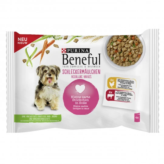 Purina Beneful Schleckermäulchen Huhn & Rind 4x 100G 3 Purina Beneful Schleckermäulchen Huhn & Rind 4x 100G