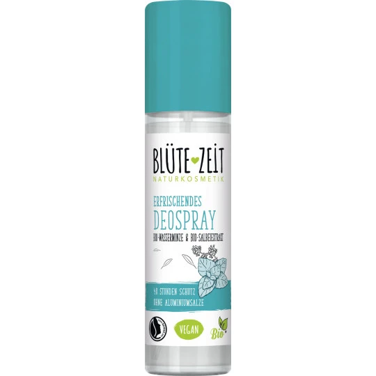 Blüte-Zeit Erfrischendes Deo-Spray Wasserminze & Salbeiextrakt 75ML 3 Blüte-Zeit Erfrischendes Deo-Spray Wasserminze & Salbeiextrakt 75ML
