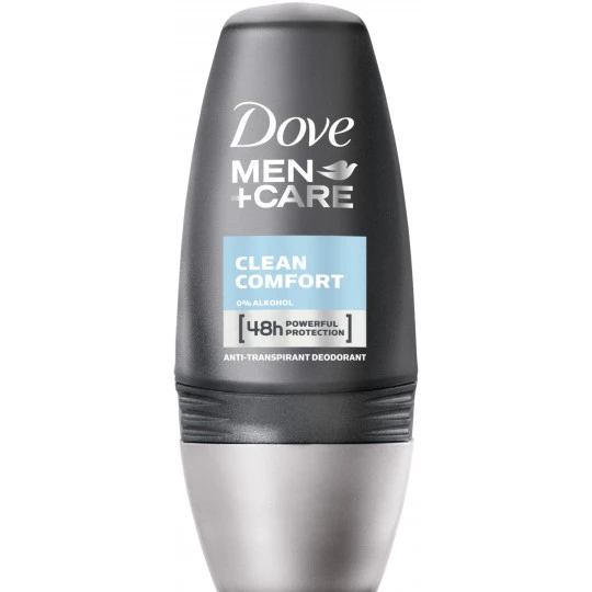 DOVE Men + Care Deodorant Roll-On Clean Comfort 50ML 3 DOVE Men + Care Deodorant Roll-On Clean Comfort 50ML