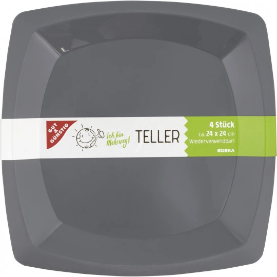 EDEKA Teller Mehrweg 4ST 3 EDEKA Teller Mehrweg 4ST