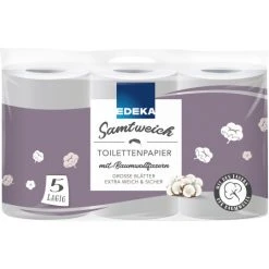 EDEKA Toilettenpapier Samtweich 5-lagig 6x 130 Blatt
