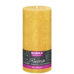 EDEKA Zuhause Rustik Stumpenkerze Gelb 16cm X 7cm