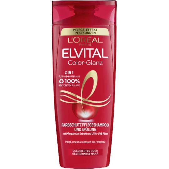 L'Oreal Elvital Color Glanz 2in1 Farbschutz Pflege-Shampoo Und Spülung 300ML 3 L'Oreal Elvital Color Glanz 2in1 Farbschutz Pflege-Shampoo Und Spülung 300ML