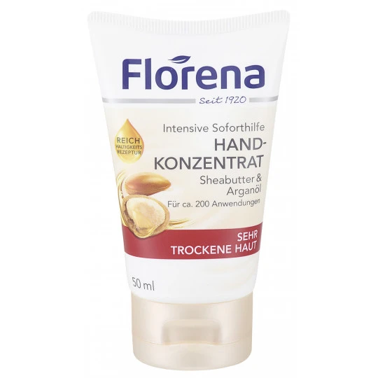 Florena Handkonzentrat Intensive Soforthilfe Mit Sheabutter & Arganöl 50ML 3 Florena Handkonzentrat Intensive Soforthilfe Mit Sheabutter & Arganöl 50ML