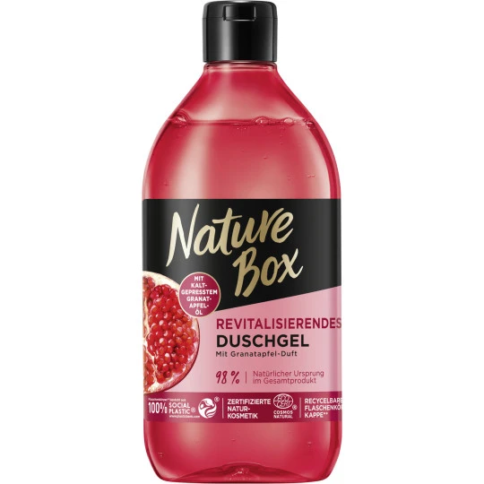 Nature Box Revitalisierendes Duschgel Granatapfel Duft 385ML 3 Nature Box Revitalisierendes Duschgel Granatapfel Duft 385ML