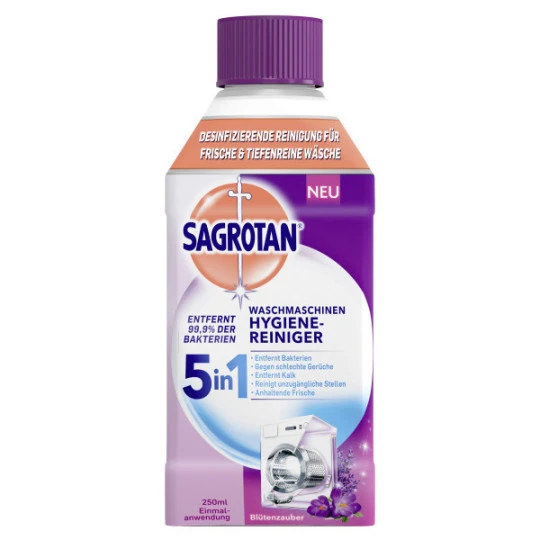 Sagrotan Waschmaschinen Hygiene-Reiniger Blütenzauber 5in1 250ML 3 Sagrotan Waschmaschinen Hygiene-Reiniger Blütenzauber 5in1 250ML